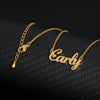 Wholesale Stainless Steel Necklace With Letters Numbers Text Pattern Gold Plated