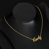 Wholesale Stainless Steel Necklace With Letters Numbers Text Pattern Gold Plated