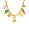 Wholesale Stainless Steel Necklace With Small Pepper And Star Pendant Electroplated For Women
