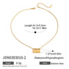 Wholesale Stainless Steel Necklace With Titanium Steel Color Free Letter Envelope Design Geometric Shape Electroplating Process For Women