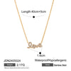 Wholesale Stainless Steel Necklace With Titanium Steel Color Free Letter Envelope Design Geometric Shape Electroplating Process For Women