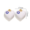 Wholesale Stainless Steel Niche Style Love Earrings With Peach Heart Pendant And Dripping Oil Design