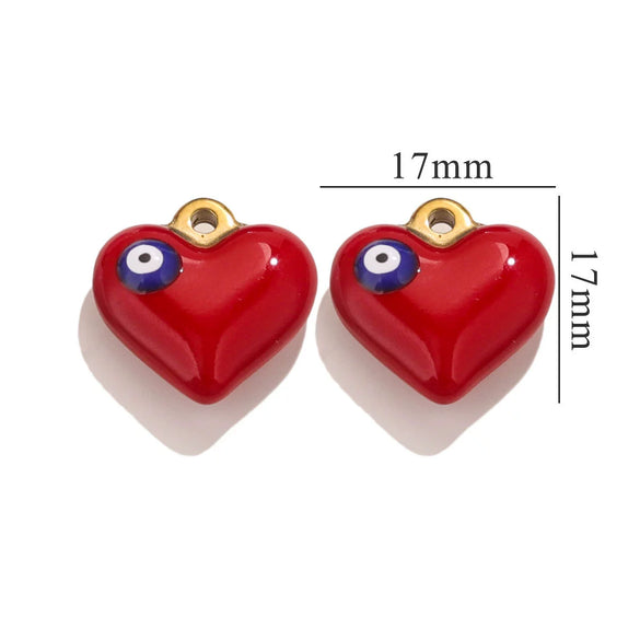 Wholesale Stainless Steel Niche Style Love Earrings With Peach Heart Pendant And Dripping Oil Design