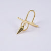 Wholesale Stainless Steel Non Piercing Lip Ring With Cross Sunflower Zircon Pendant Simple Style Electroplating Process