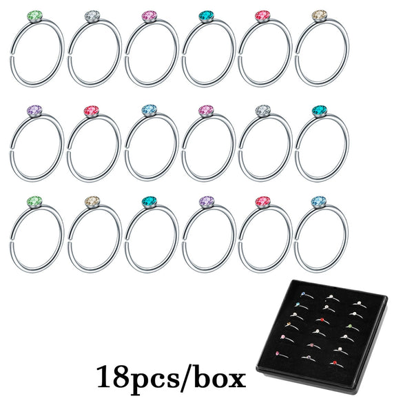 Wholesale Stainless Steel Nose Rings Unisex Geometric Electroplated