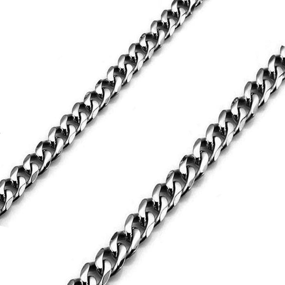 Wholesale Stainless Steel Nylon Chain Geometric Men's Necklace With Electroplating Treatment