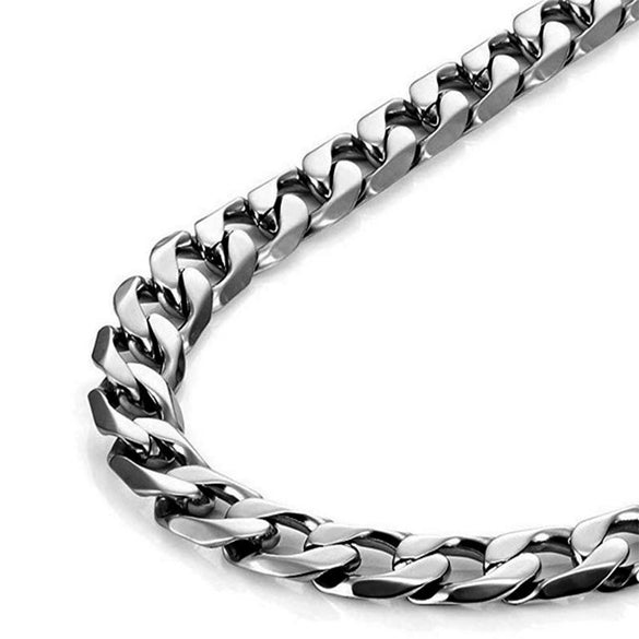 Wholesale Stainless Steel Nylon Chain Geometric Men's Necklace With Electroplating Treatment