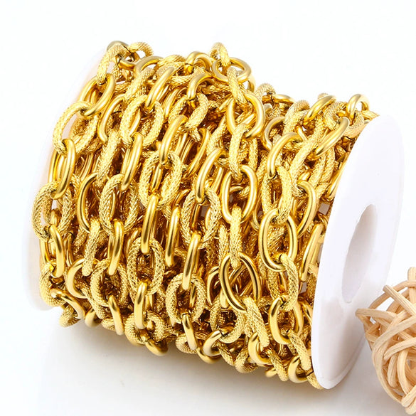Wholesale Stainless Steel O Cross Thread Chain Necklace Bracelet With Geometric Style And Electroplating