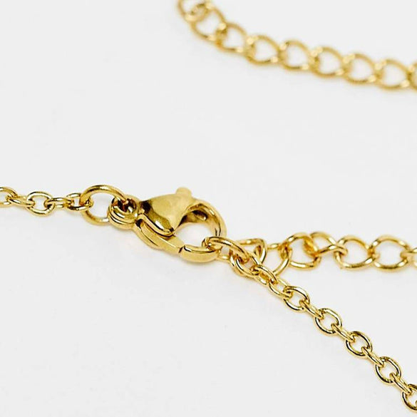 Wholesale Stainless Steel O Shaped Chain Necklace Simple Style Electroplated