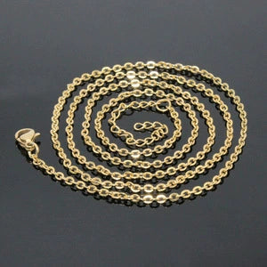 Wholesale Stainless Steel O Shaped Chain Necklace Simple Style Electroplated