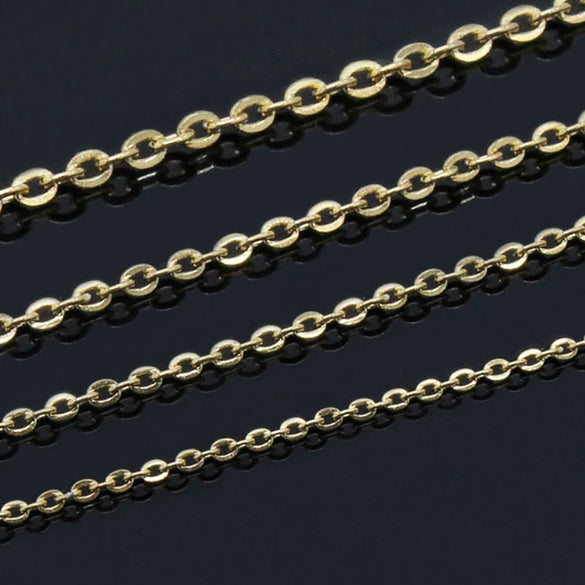 Wholesale Stainless Steel O Shaped Chain Necklace Simple Style Electroplated
