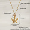 Wholesale Stainless Steel Ocean Series Necklace With Turtle Conch Pearl Pendant Electroplated 18K Gold Non Fading Animal Pattern