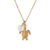 Wholesale Stainless Steel Ocean Series Necklace With Turtle Conch Pearl Pendant Electroplated 18K Gold Non Fading Animal Pattern
