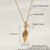 Wholesale Stainless Steel Ocean Series Necklace With Turtle Conch Pearl Pendant Electroplated 18K Gold Non Fading Animal Pattern