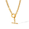 Wholesale Stainless Steel Ochain Necklace For Women With Geometric Style And Electroplating