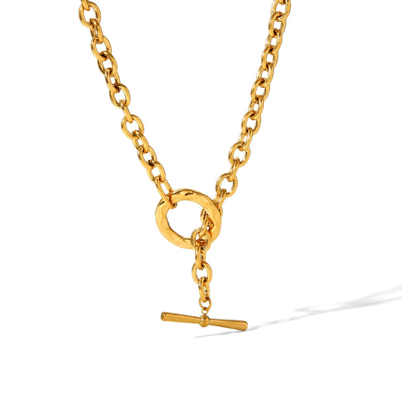 Wholesale Stainless Steel Ochain Necklace For Women With Geometric Style And Electroplating