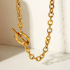 Wholesale Stainless Steel Ochain Necklace For Women With Geometric Style And Electroplating