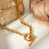 Wholesale Stainless Steel Ochain Necklace For Women With Geometric Style And Electroplating