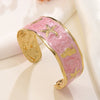 Wholesale Stainless Steel Oil Drip Bracelet With Starfish And Seahorse Pattern Elegant Animal Style