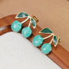 Wholesale Stainless Steel Oil Dripping Fruit Earrings For Women
