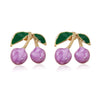 Wholesale Stainless Steel Oil Dripping Fruit Earrings For Women