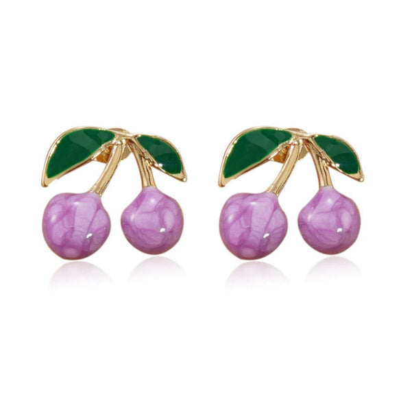 Wholesale Stainless Steel Oil Dripping Fruit Earrings For Women