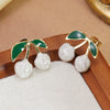Wholesale Stainless Steel Oil Dripping Fruit Earrings For Women