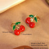 Wholesale Stainless Steel Oil Dripping Fruit Earrings For Women