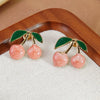 Wholesale Stainless Steel Oil Dripping Fruit Earrings For Women