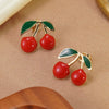 Wholesale Stainless Steel Oil Dripping Fruit Earrings For Women