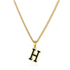 Wholesale Stainless Steel Oil Dripping Letter Pendant Necklace Set With Horse Whip Chain