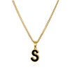 Wholesale Stainless Steel Oil Dripping Letter Pendant Necklace Set With Horse Whip Chain