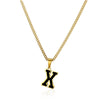 Wholesale Stainless Steel Oil Dripping Letter Pendant Necklace Set With Horse Whip Chain