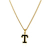 Wholesale Stainless Steel Oil Dripping Letter Pendant Necklace Set With Horse Whip Chain