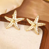 Wholesale Stainless Steel Oil Dripping Star And Starfish Earrings For Women