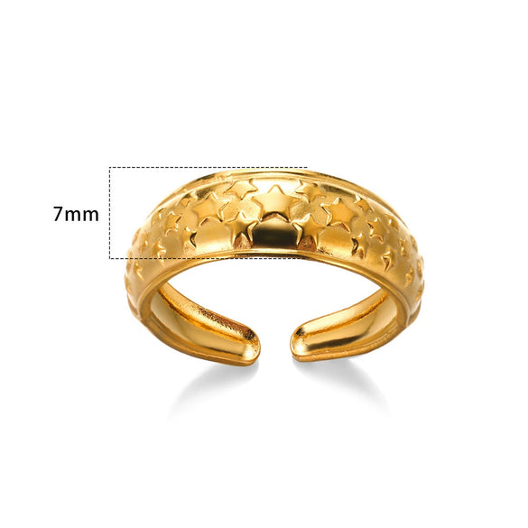 Wholesale Stainless Steel Oil Pressure Wave Geometric Unisex Ring