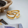 Wholesale Stainless Steel Open Bracelet With Geometric Style And Electroplating