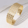 Wholesale Stainless Steel Open Geometric Light Luxury Women's Bracelet With Electroplating