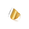 Wholesale Stainless Steel Open Irregular Ring With Insect And Geometric Pattern Electroplated Style Unisex
