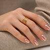 Wholesale Stainless Steel Open Ring For Women Geometric Style Electroplated