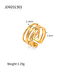 Wholesale Stainless Steel Open Ring For Women Geometric Style Electroplated