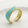 Wholesale Stainless Steel Open Ring For Women Retro Fashion Irregular Corrugated Electroplated