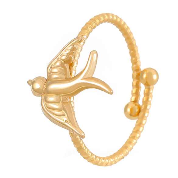 Wholesale Stainless Steel Open Ring For Women With Starfish Seashells Ginkgo Leaf Marine Motifs And Electroplating Processing