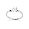Wholesale Stainless Steel Open Ring With Geometric Letters For Men And Women Electroplated