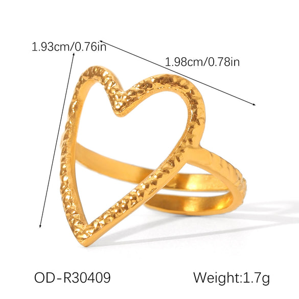 Wholesale Stainless Steel Open Ring With Geometric Shape Oildropping Pvd Vacuum Plating Hand Jewelry For Women Ins Style