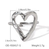 Wholesale Stainless Steel Open Ring With Geometric Shape Oildropping Pvd Vacuum Plating Hand Jewelry For Women Ins Style