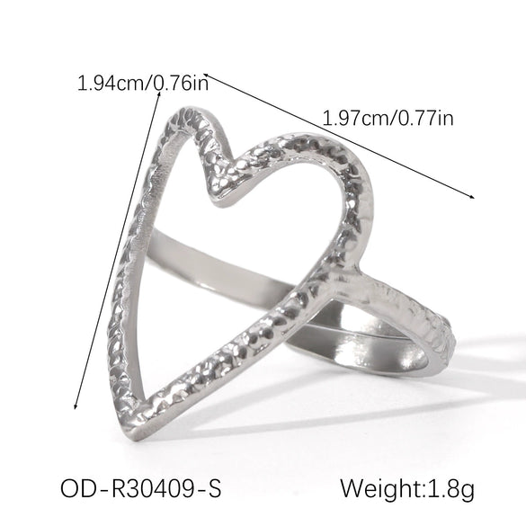 Wholesale Stainless Steel Open Ring With Geometric Shape Oildropping Pvd Vacuum Plating Hand Jewelry For Women Ins Style