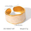 Wholesale Stainless Steel Open Ring With Geometric Shape Oildropping Pvd Vacuum Plating Hand Jewelry For Women Ins Style