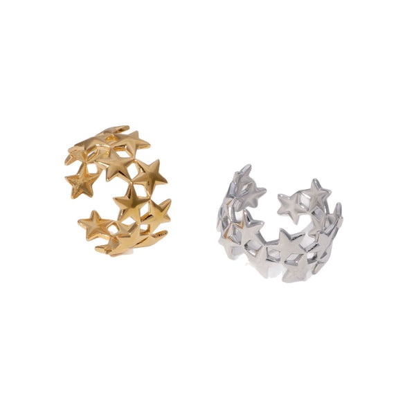 Wholesale Stainless Steel Open Ring With Geometric Shape Simple Retro Niche Design Electroplated 18K Gold For Women Non Fading