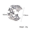 Wholesale Stainless Steel Open Ring With Geometric Shape Simple Retro Niche Design Electroplated 18K Gold For Women Non Fading